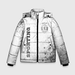 Куртка зимняя для мальчика Sporting - white gradient вертикально, цвет: 3D-черный