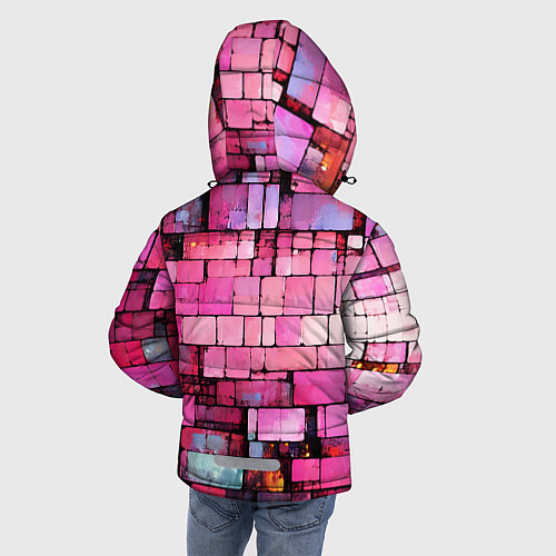 Зимняя куртка для мальчика Pink bricks / 3D-Красный – фото 4