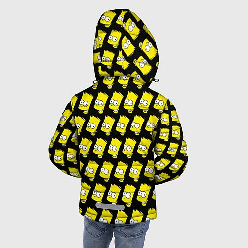 Зимняя куртка для мальчика Барт Симпсон: узор / 3D-Черный – фото 4