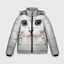 Зимняя куртка для мальчика Белый котик