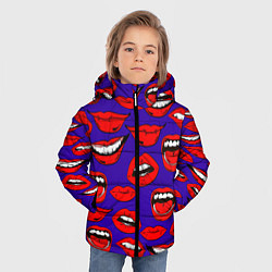 Куртка зимняя для мальчика Губы, цвет: 3D-красный — фото 2