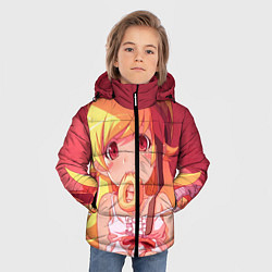 Куртка зимняя для мальчика Ошино Шинобу, цвет: 3D-красный — фото 2