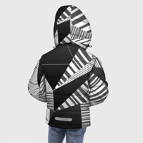 Зимняя куртка для мальчика Геометрия / 3D-Черный – фото 4