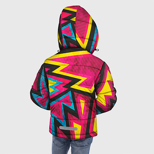 Зимняя куртка для мальчика Геометрия / 3D-Черный – фото 4