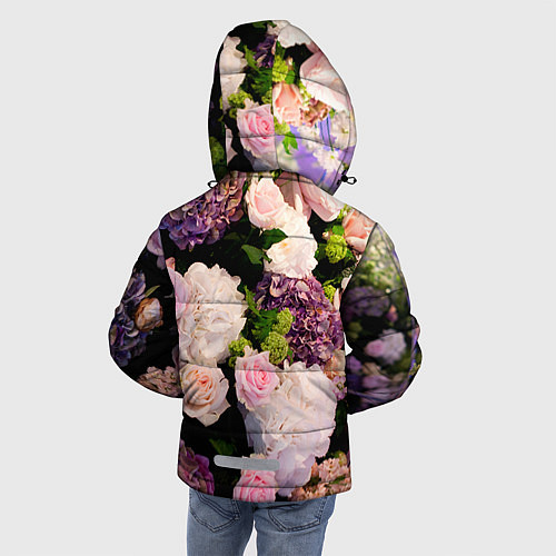 Зимняя куртка для мальчика Весенние цветы / 3D-Черный – фото 4