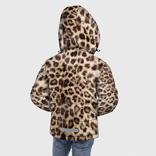 Зимняя куртка для мальчика Взгляд леопарда / 3D-Черный – фото 4