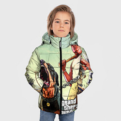 Куртка зимняя для мальчика GTA 5: Franklin Clinton, цвет: 3D-красный — фото 2