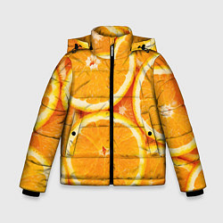 Куртка зимняя для мальчика Апельсин, цвет: 3D-черный