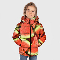 Куртка зимняя для мальчика Дольки арбуза, цвет: 3D-черный — фото 2