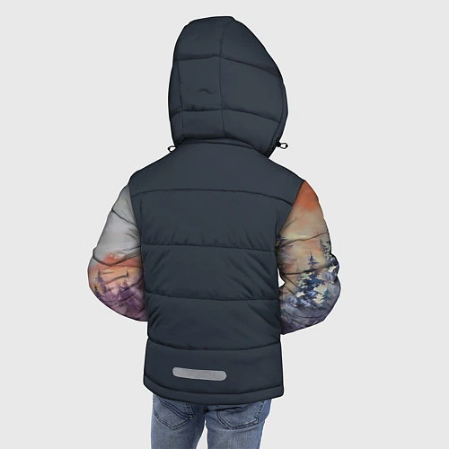 Зимняя куртка для мальчика Красноармеец на медведе / 3D-Черный – фото 4