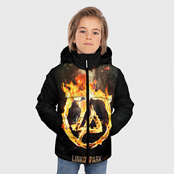 Куртка зимняя для мальчика Linkin Park: Burning the skies, цвет: 3D-светло-серый — фото 2