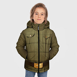 Куртка зимняя для мальчика Униформа солдата, цвет: 3D-светло-серый — фото 2
