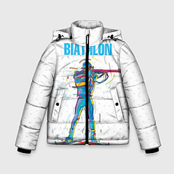 Куртка зимняя для мальчика Биатлон, цвет: 3D-светло-серый