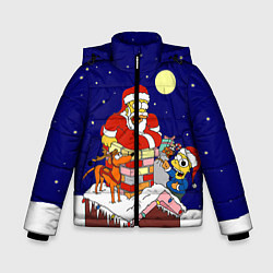 Куртка зимняя для мальчика Новый год у Симпоснов, цвет: 3D-светло-серый
