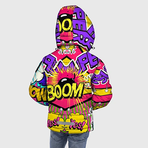 Зимняя куртка для мальчика Pop art / 3D-Черный – фото 4