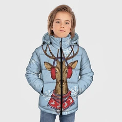 Куртка зимняя для мальчика Зимний олень, цвет: 3D-черный — фото 2
