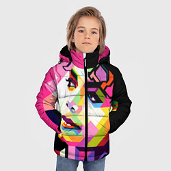 Куртка зимняя для мальчика Michael Jackson Art цвета 3D-черный — фото 2