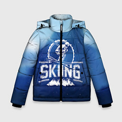 Куртка зимняя для мальчика Лыжный спорт, цвет: 3D-светло-серый