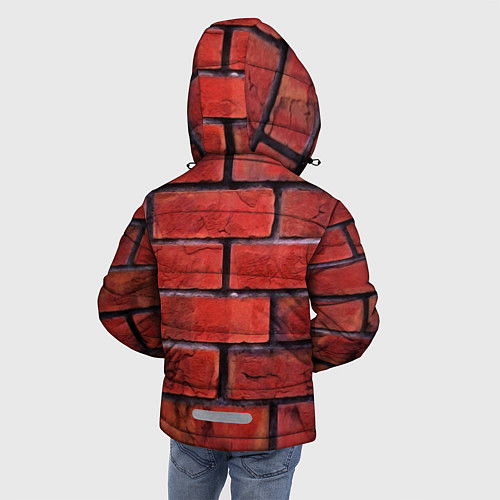 Зимняя куртка для мальчика Кирпич / 3D-Черный – фото 4