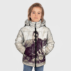 Куртка зимняя для мальчика Сталин байкер, цвет: 3D-светло-серый — фото 2