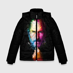 Куртка зимняя для мальчика Стив Джобс, цвет: 3D-черный