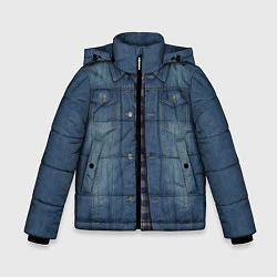 Куртка зимняя для мальчика Джинсовка, цвет: 3D-светло-серый