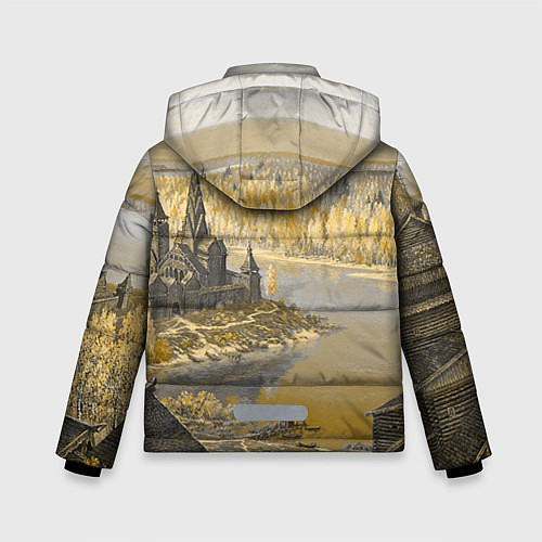 Зимняя куртка для мальчика Святая русь / 3D-Светло-серый – фото 2