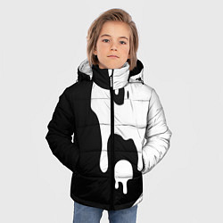 Куртка зимняя для мальчика Инь Янь, цвет: 3D-черный — фото 2