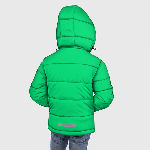 Зимняя куртка для мальчика Енот в очках / 3D-Черный – фото 4