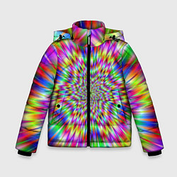 Куртка зимняя для мальчика Спектральная иллюзия, цвет: 3D-черный