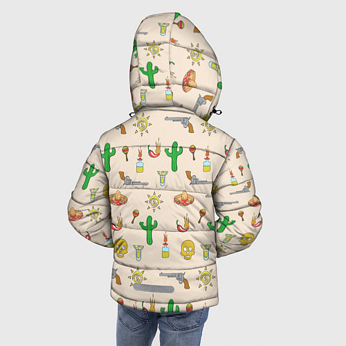 Зимняя куртка для мальчика Мексиканский коллаж / 3D-Черный – фото 4