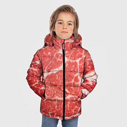 Куртка зимняя для мальчика Кусок мяса, цвет: 3D-черный — фото 2