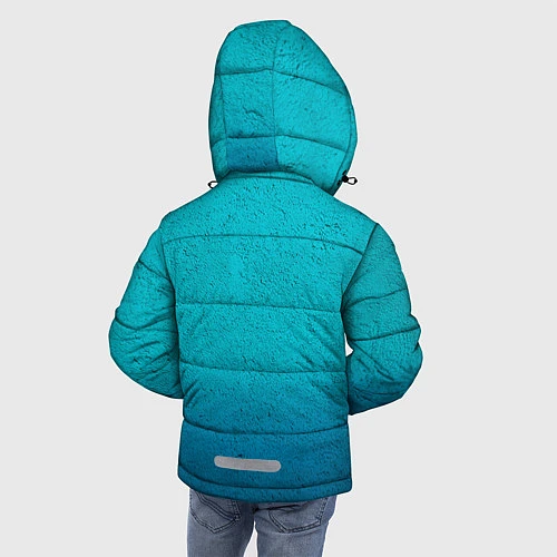 Зимняя куртка для мальчика Флаг Казахстана / 3D-Светло-серый – фото 4