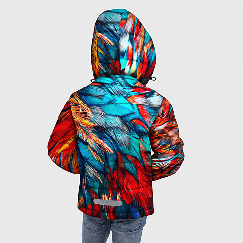 Зимняя куртка для мальчика Перья / 3D-Светло-серый – фото 4