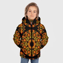 Куртка зимняя для мальчика Хохлома Роспись, цвет: 3D-черный — фото 2