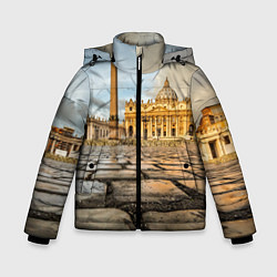 Куртка зимняя для мальчика Площадь святого Петра, цвет: 3D-светло-серый