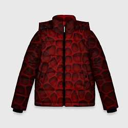 Куртка зимняя для мальчика Шкура дракона, цвет: 3D-черный