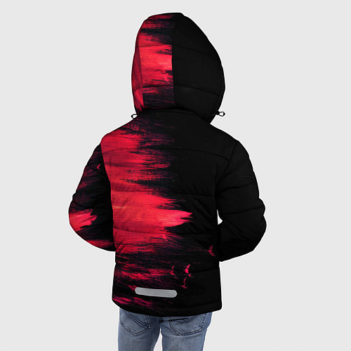 Зимняя куртка для мальчика Краска / 3D-Черный – фото 4