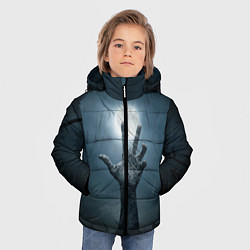 Куртка зимняя для мальчика Рука зомби, цвет: 3D-черный — фото 2