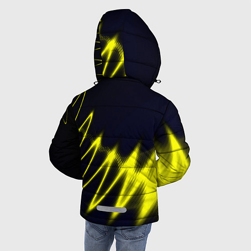 Зимняя куртка для мальчика Молния / 3D-Светло-серый – фото 4