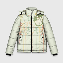 Куртка зимняя для мальчика Тоторо, цвет: 3D-черный