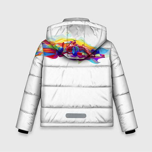 Зимняя куртка для мальчика Я люблю F1 / 3D-Светло-серый – фото 2