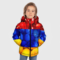 Куртка зимняя для мальчика Флаг Армении, цвет: 3D-светло-серый — фото 2