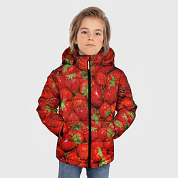 Куртка зимняя для мальчика Клубнички, цвет: 3D-светло-серый — фото 2