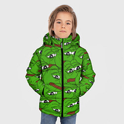 Куртка зимняя для мальчика Sad frogs, цвет: 3D-черный — фото 2