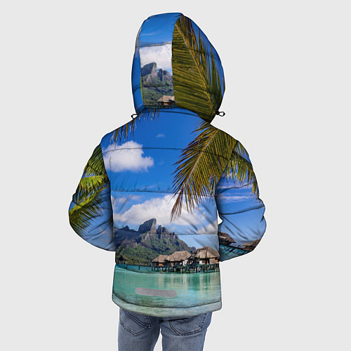 Зимняя куртка для мальчика Бора-Бора / 3D-Светло-серый – фото 4