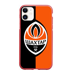 Чехол iPhone 11 матовый ФК Шахтер Донецк, цвет: 3D-красный