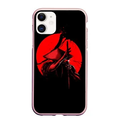 Чехол iPhone 11 матовый Сила самурая, цвет: 3D-светло-розовый
