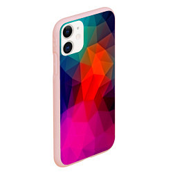 Чехол iPhone 11 матовый Abstraction, цвет: 3D-светло-розовый — фото 2