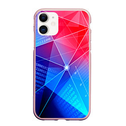 Чехол iPhone 11 матовый Коды, цвет: 3D-светло-розовый
